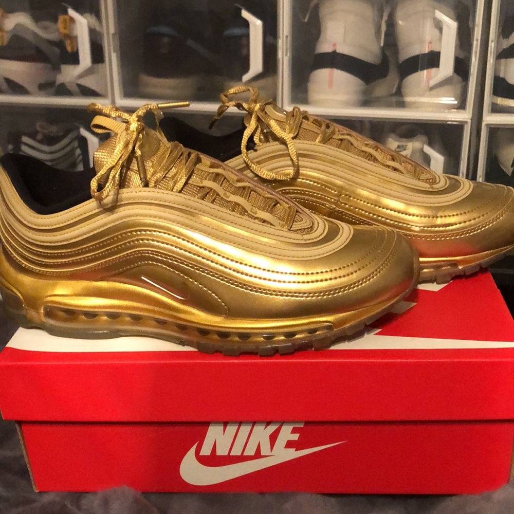 Nike Air Max 97 Men's 9 Gold Medal Tokyo CT4556-700 Replacement insoles included